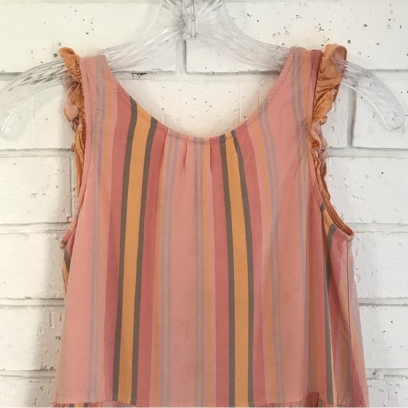 Matilda Jane Orange Creamsicle Dress Size 10 Rayon Tiered Ruffle Bow - Picture 3 of 10